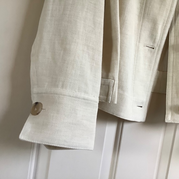 Vince Organic Cotton & Linen Twill Jacket Lemon Stone SZ 1X - Picture 9 of 16
